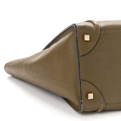 Celine Drummed Calfskin Mini Luggage Souris 9 of 13