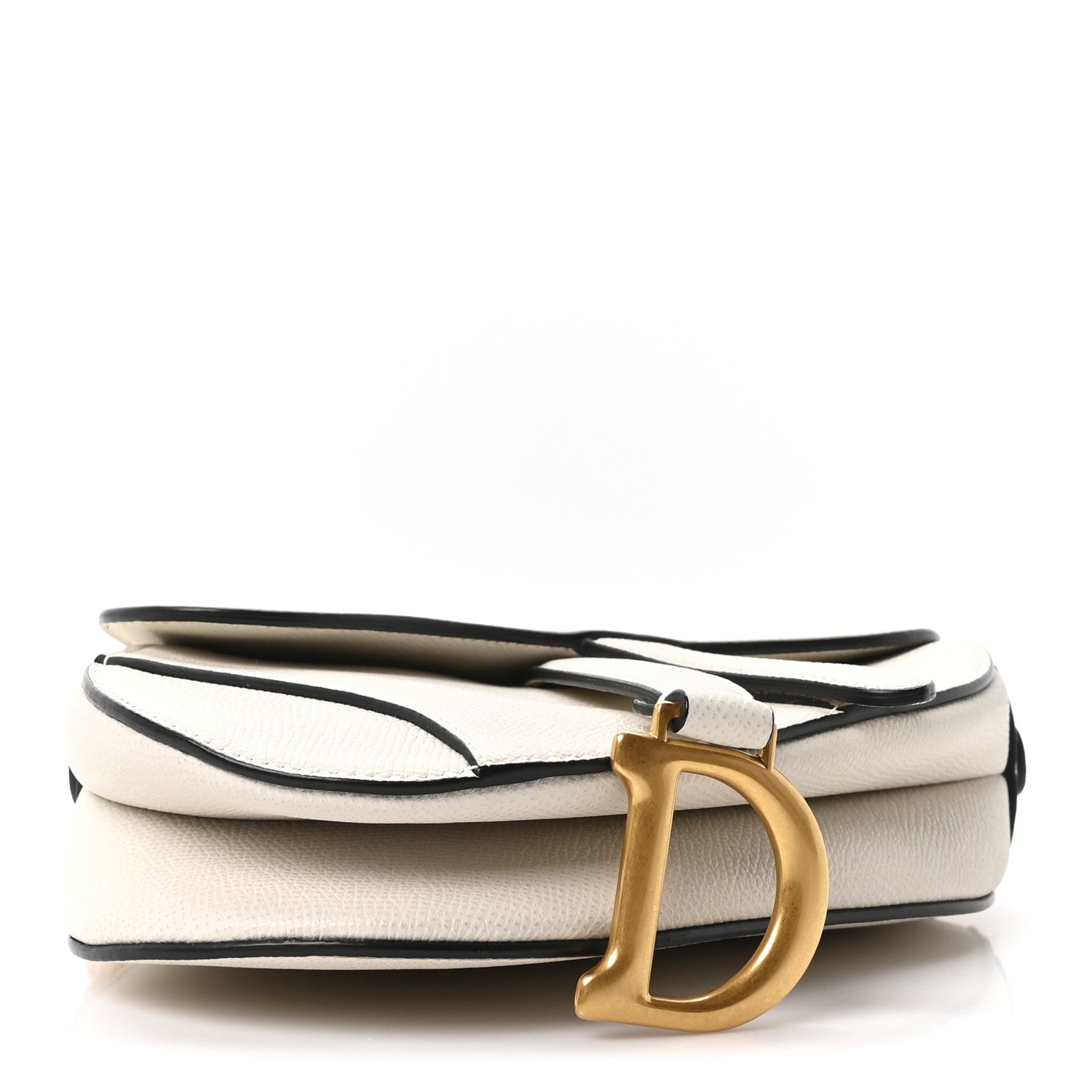 Christian Dior Grained Calfskin Mini Saddle Bag White 4 of 10
