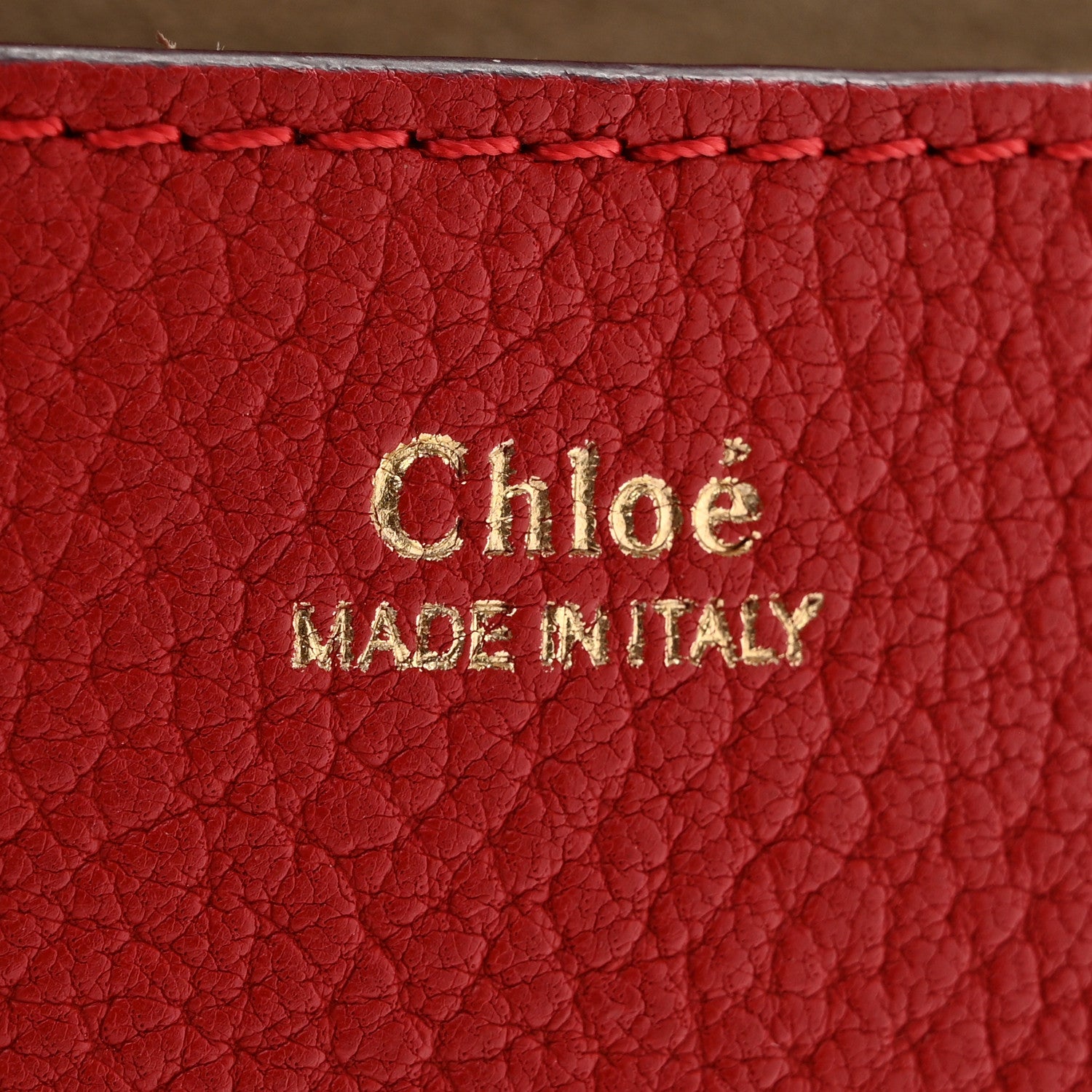 Chloe Grained Lambskin Mini Drew Shoulder Bag Plaid Red 6 of 13