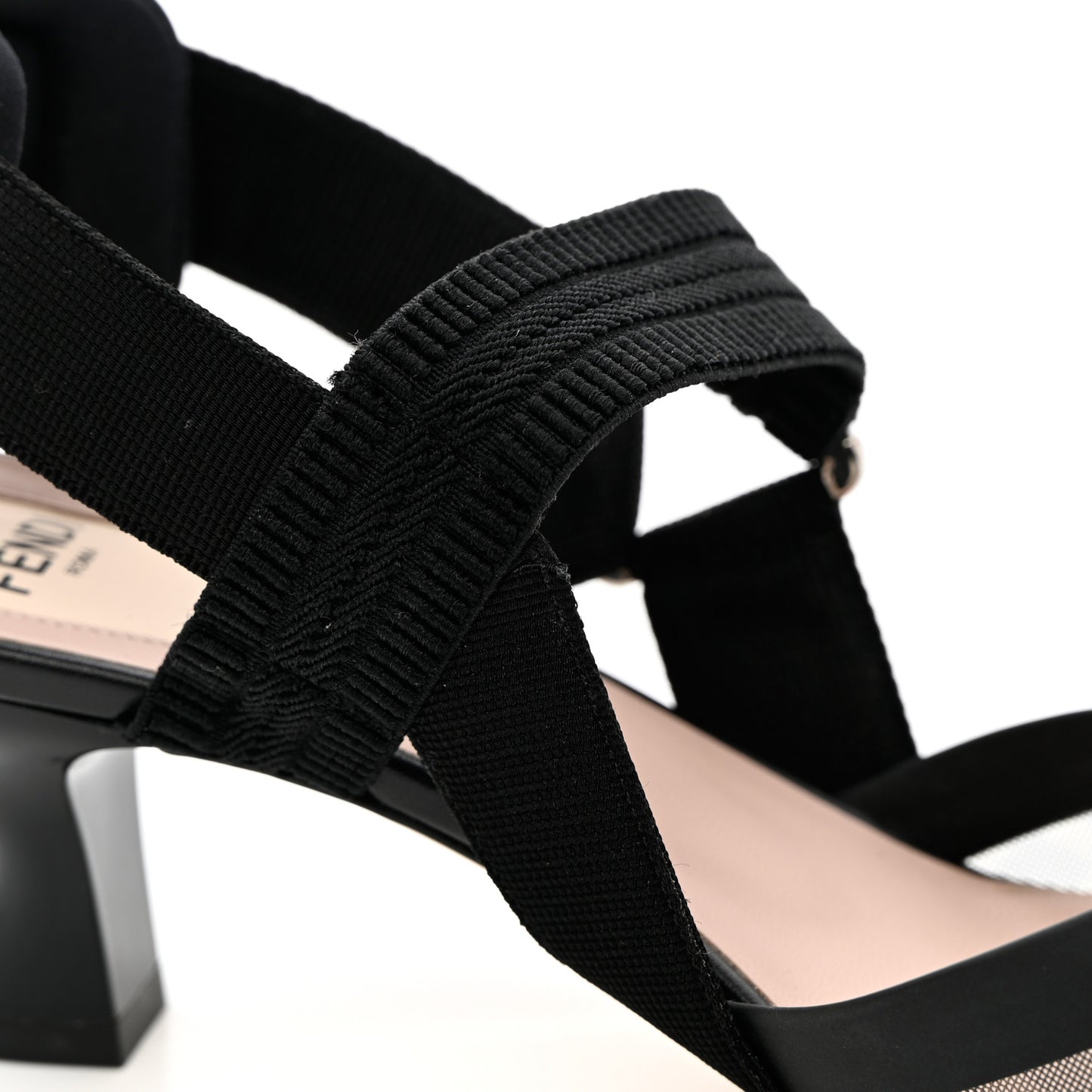 Technical Mesh FF Colibri Slingback Low-Heel Pumps 37.5 Black
