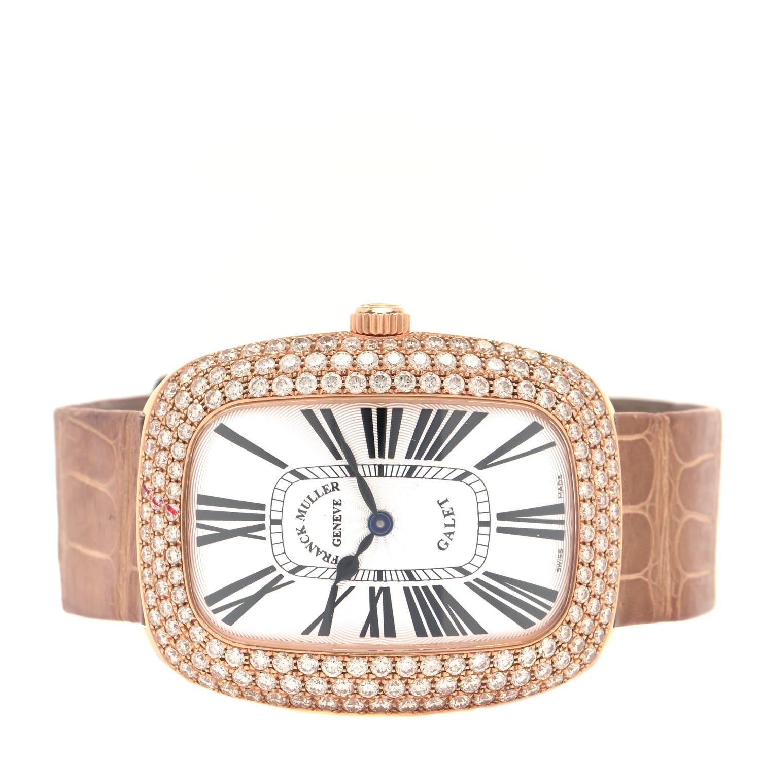 Franck Muller 18K Rose Gold Alligator Diamond Pave Bezel 34mm Quartz Watch 3002MQZRD35N 2 of 5