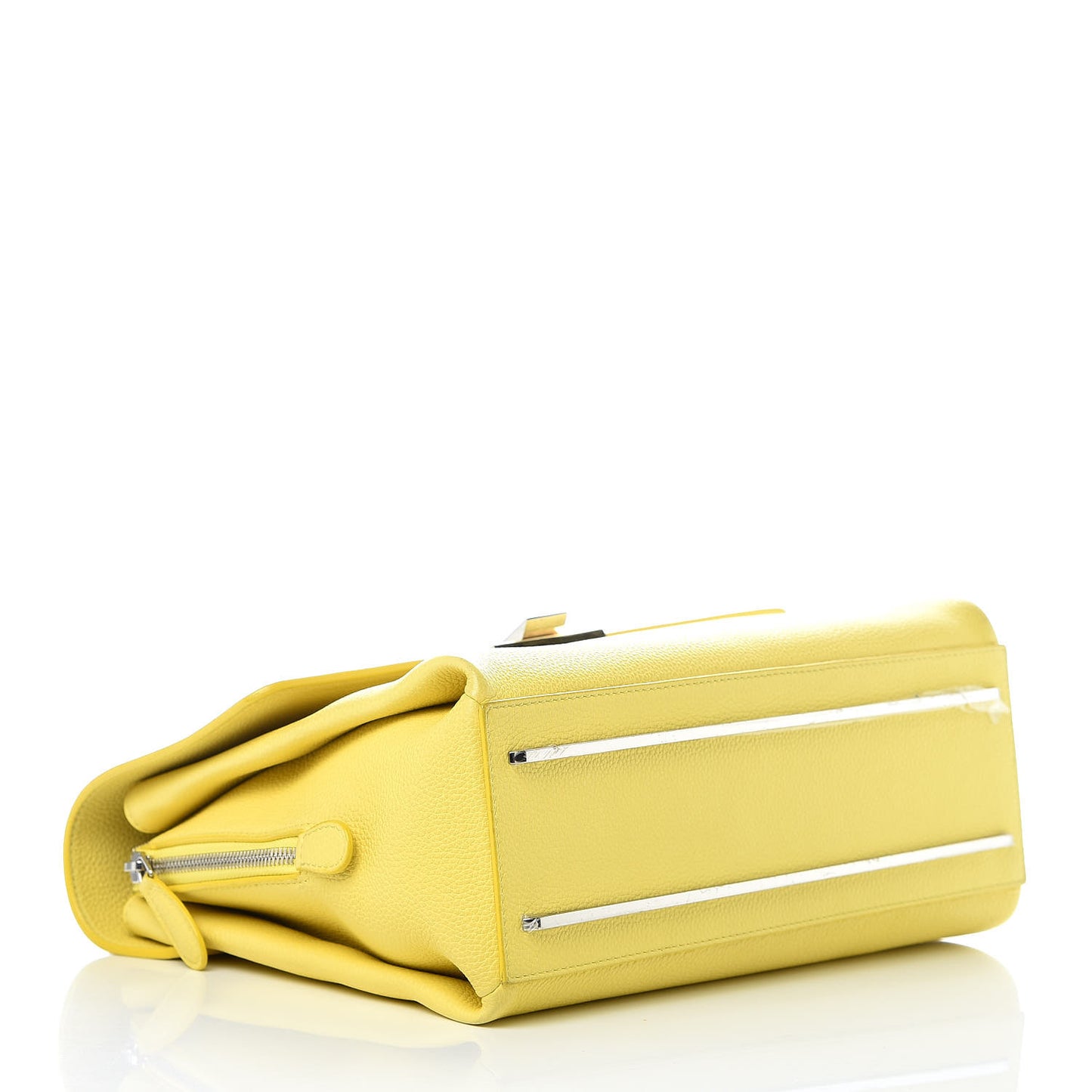 Grained Calfskin Le Dix Small Soft Cartable Jaune Tournesol