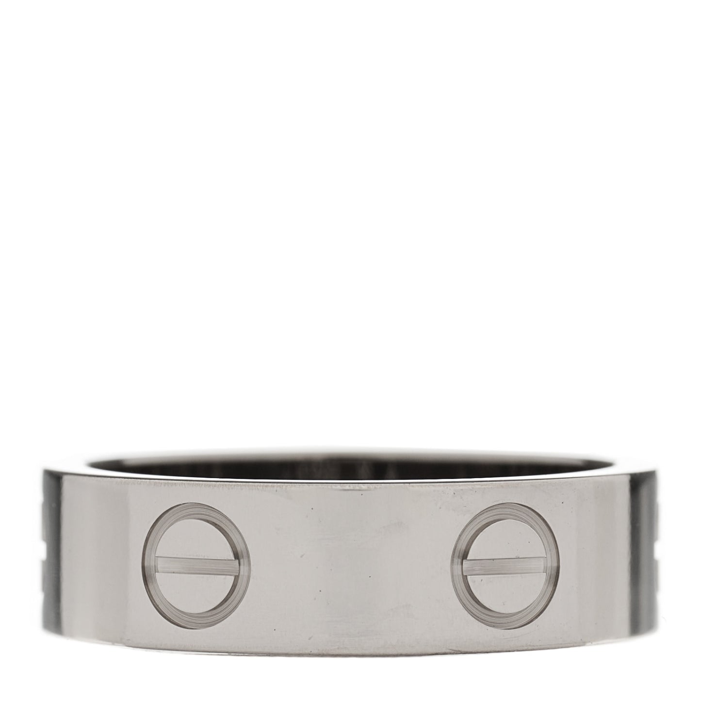 18K White Gold 5.5mm LOVE Ring 54 6.75