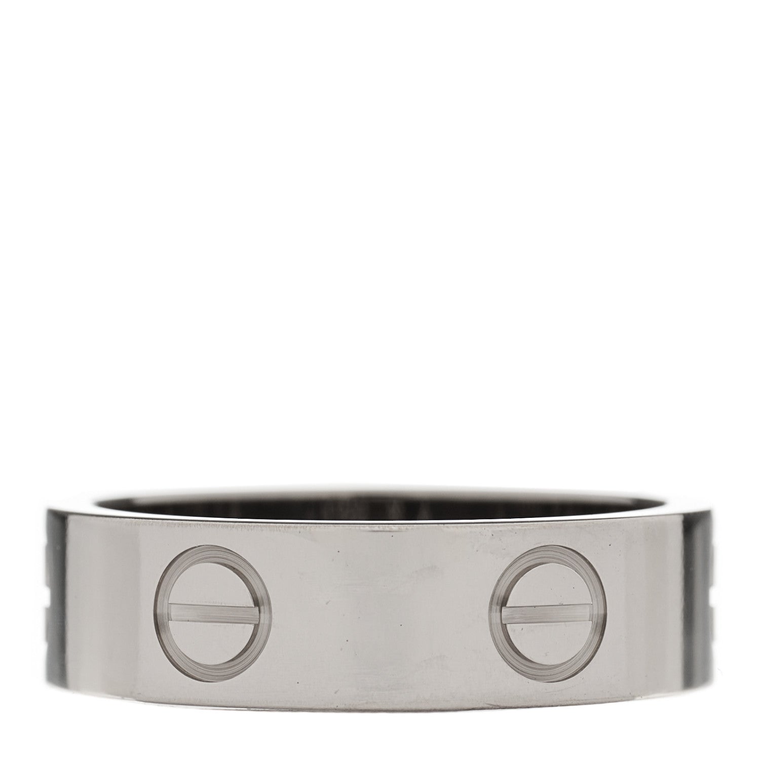 Cartier 18K White Gold 5.5mm LOVE Ring 54 6.75 3 of 4