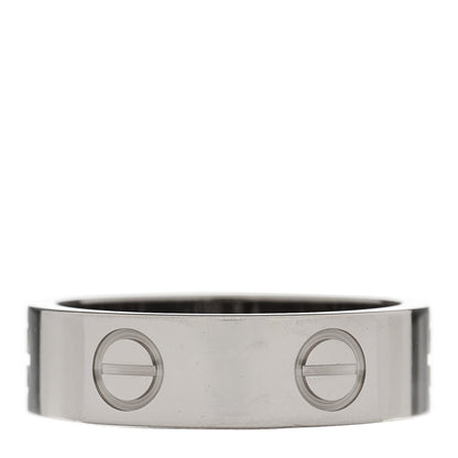 Cartier 18K White Gold 5.5mm LOVE Ring 54 6.75 3 of 4