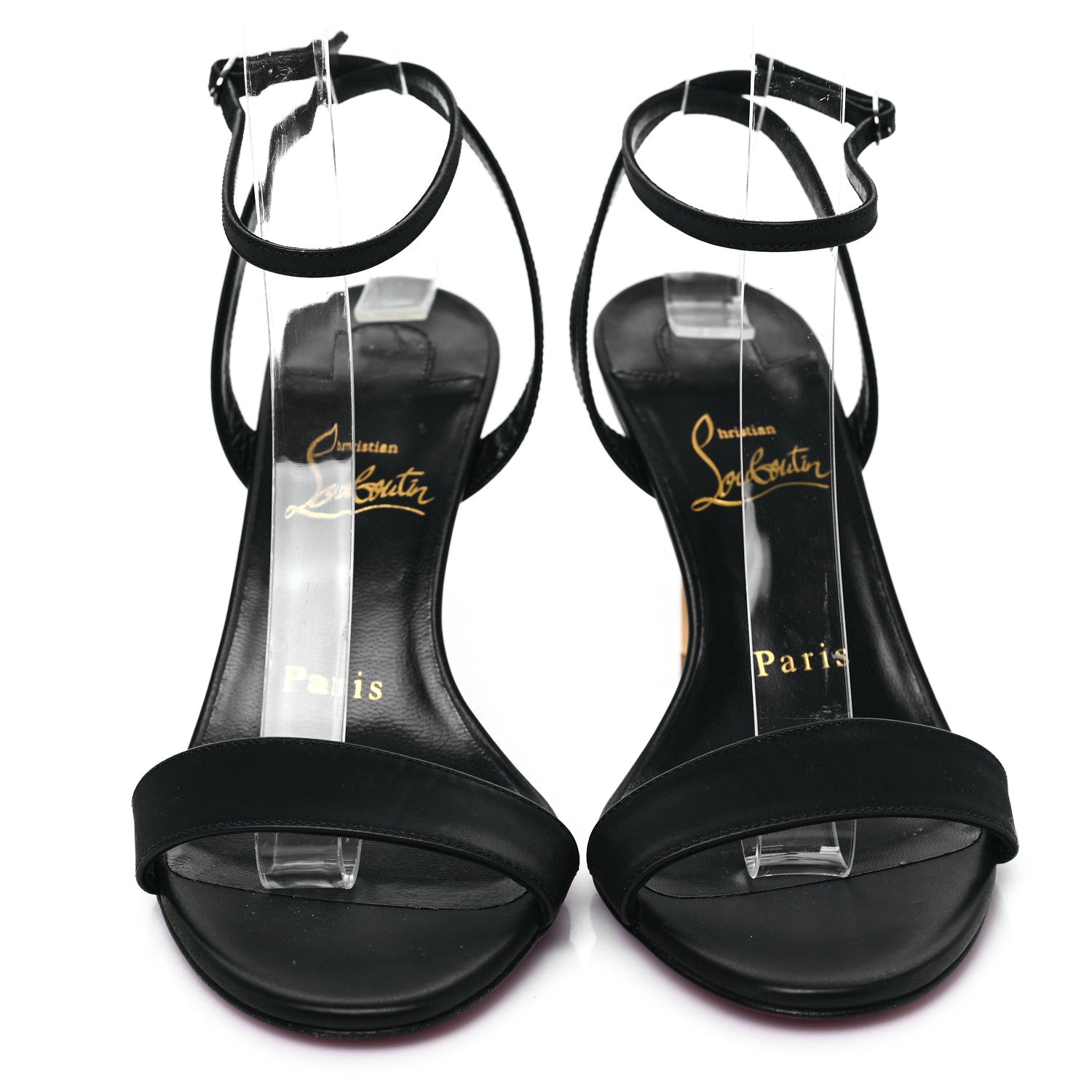 Christian Louboutin Calfskin Mascasandal 85 Sandals 36 Black 2 of 7