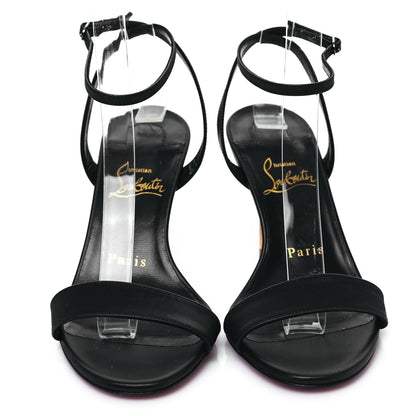 Christian Louboutin Calfskin Mascasandal 85 Sandals 36 Black 2 of 7
