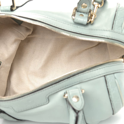Gucci Calfskin Microguccissima Trim Small Boston Light Blue 5 of 14