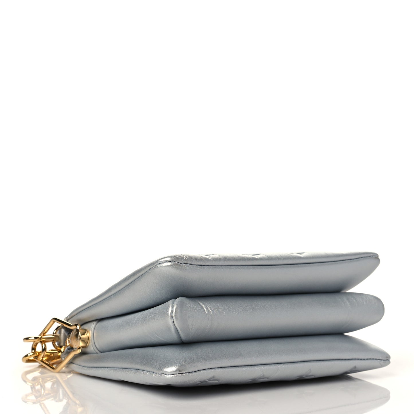 Lambskin Embossed Monogram Coussin BB Silver