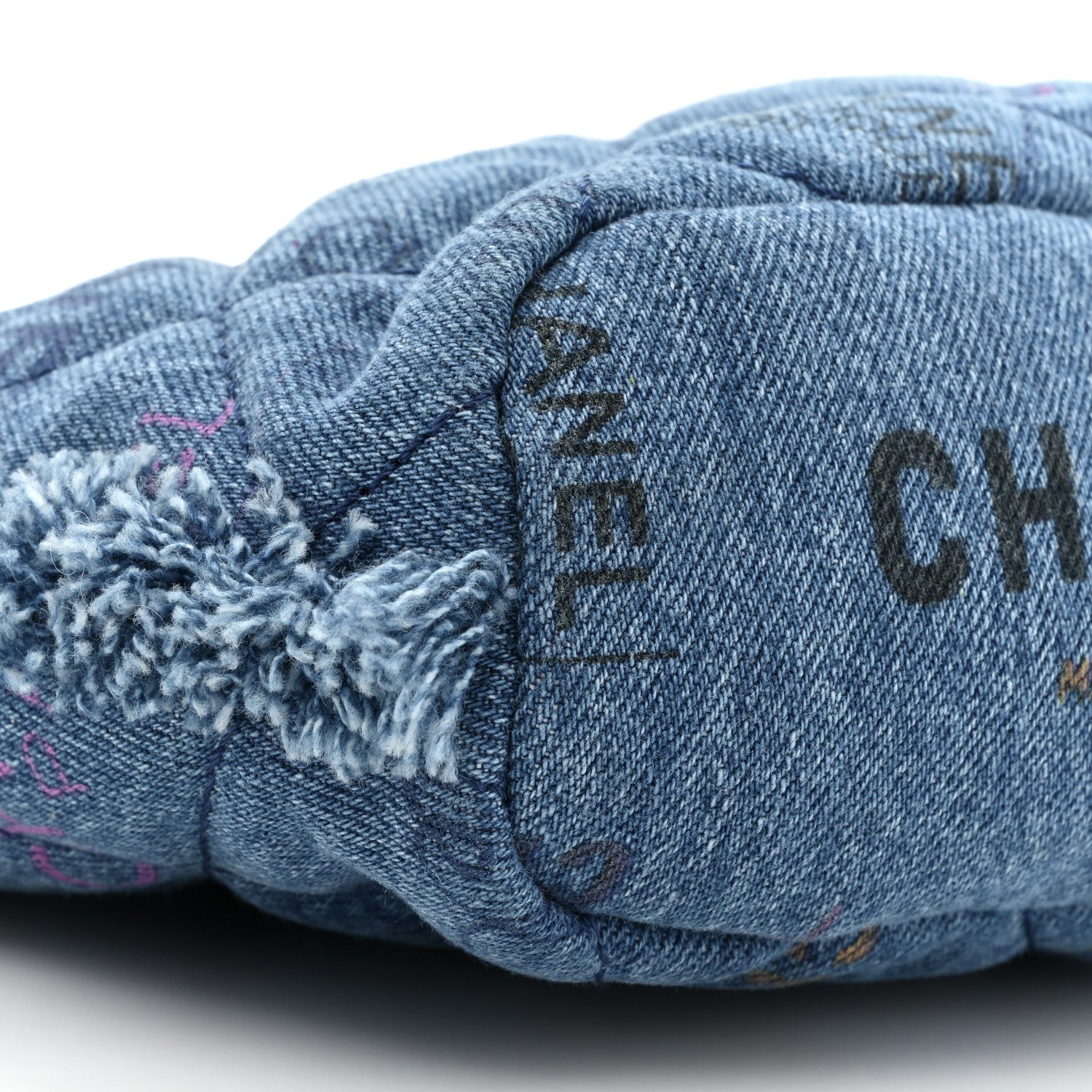 Chanel Denim Quilted Small Mood Bucket With Chain Blue Multicolor 9 of 9