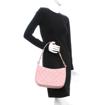 Chanel Caviar Quilted Hobo Pink 2 of 8