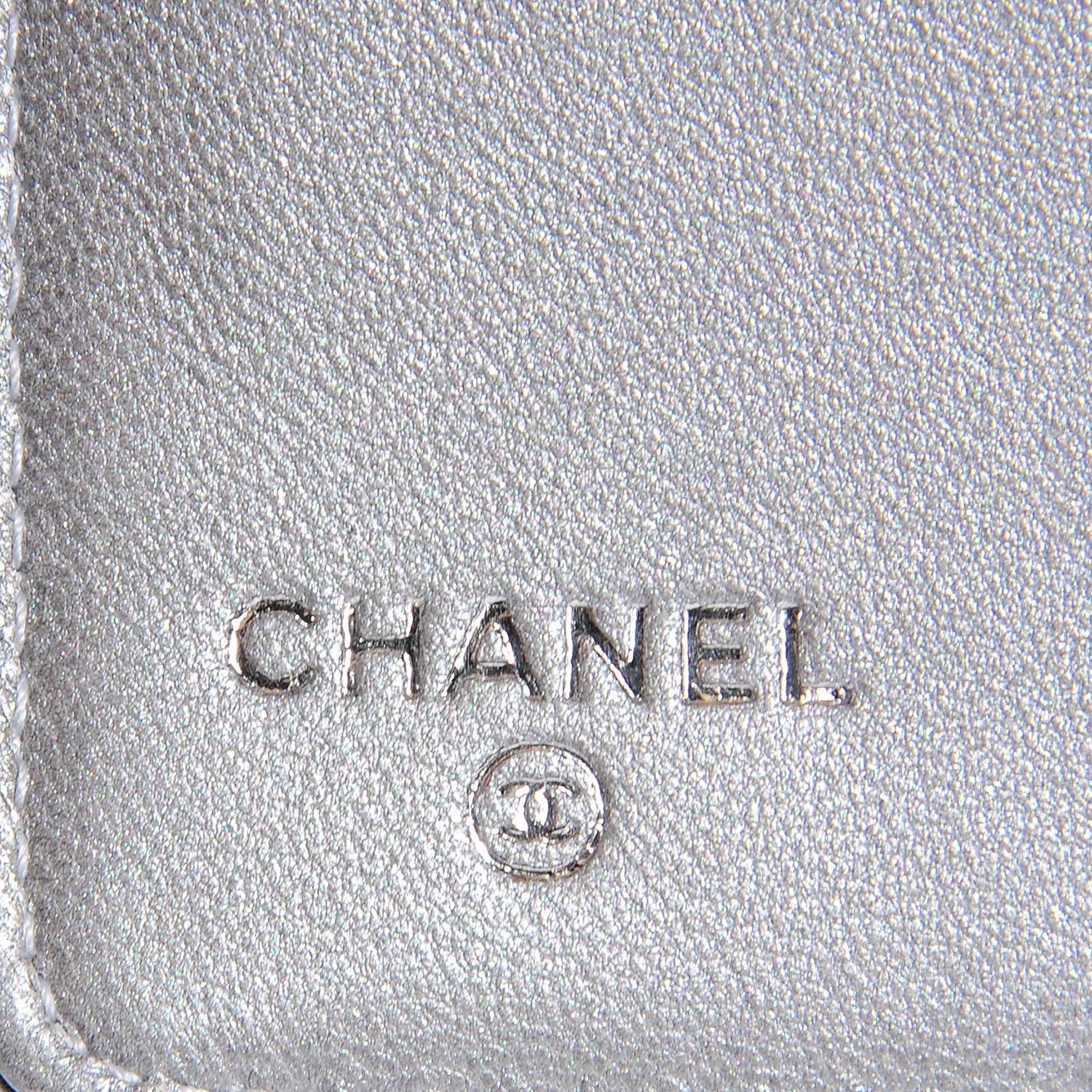 Chanel Lambskin Camellia Embossed Yen Wallet Black 7 of 9