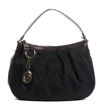 Gucci Monogram Medium Sukey Hobo Black 1 of 7