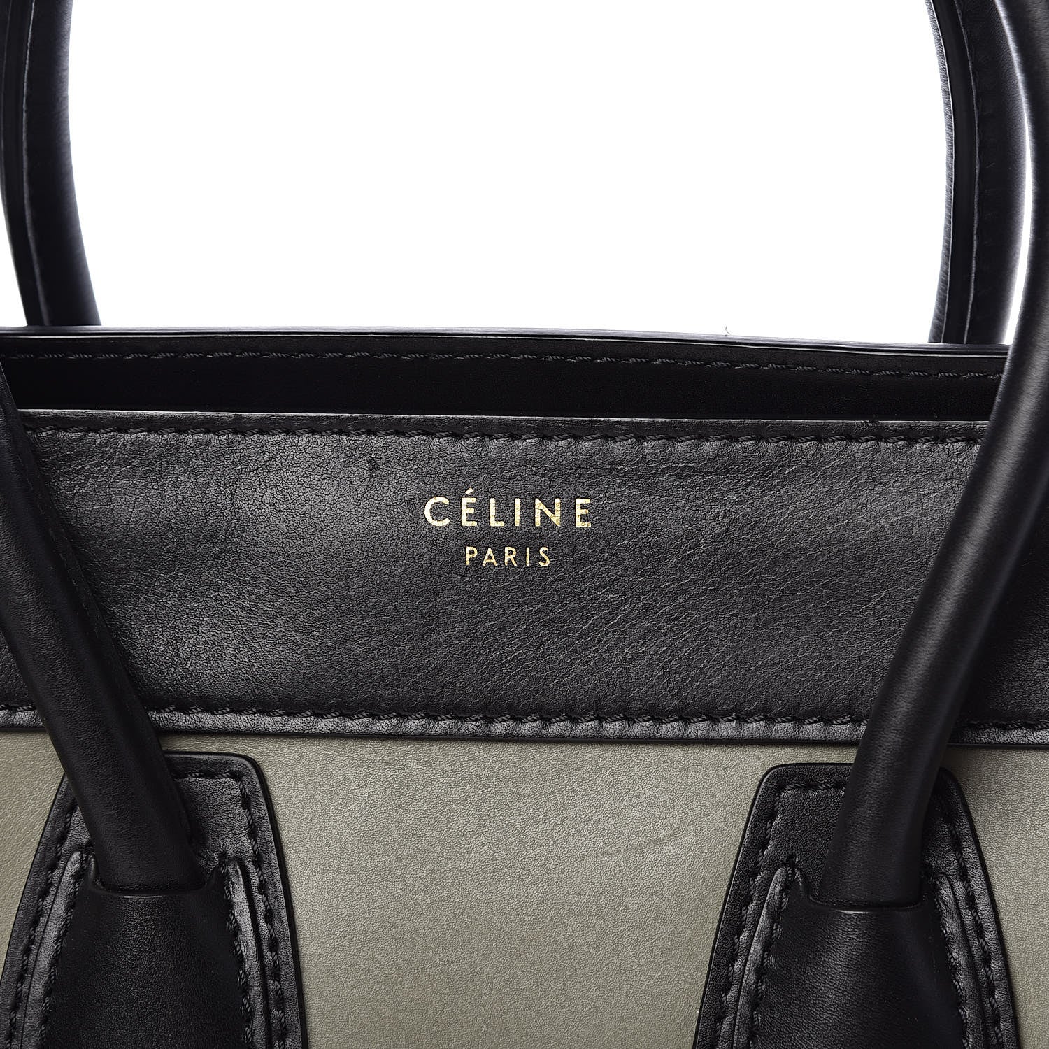 Celine Satin Calfskin Suede Micro Tri-Color Luggage Almond 6 of 13