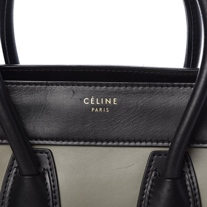 Celine Satin Calfskin Suede Micro Tri-Color Luggage Almond 6 of 13