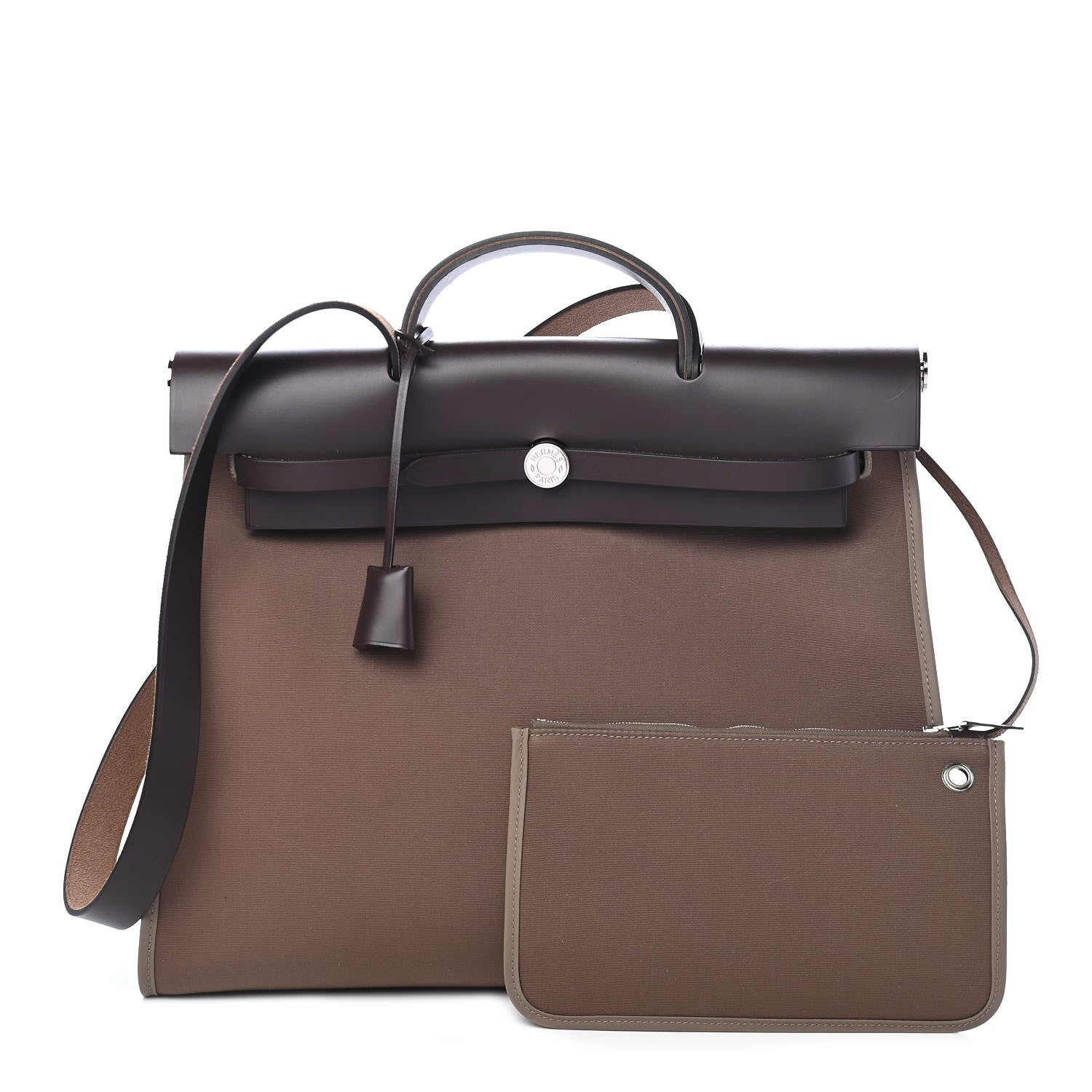 Hermes Toile Vache Hunter Herbag Zip 39 MM Etoupe Ebene 1 of 11
