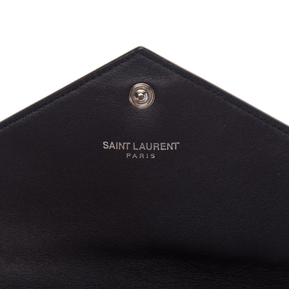 Saint Laurent Calfskin Monogram Tri Pocket Crossbody Bag Black 8 of 10