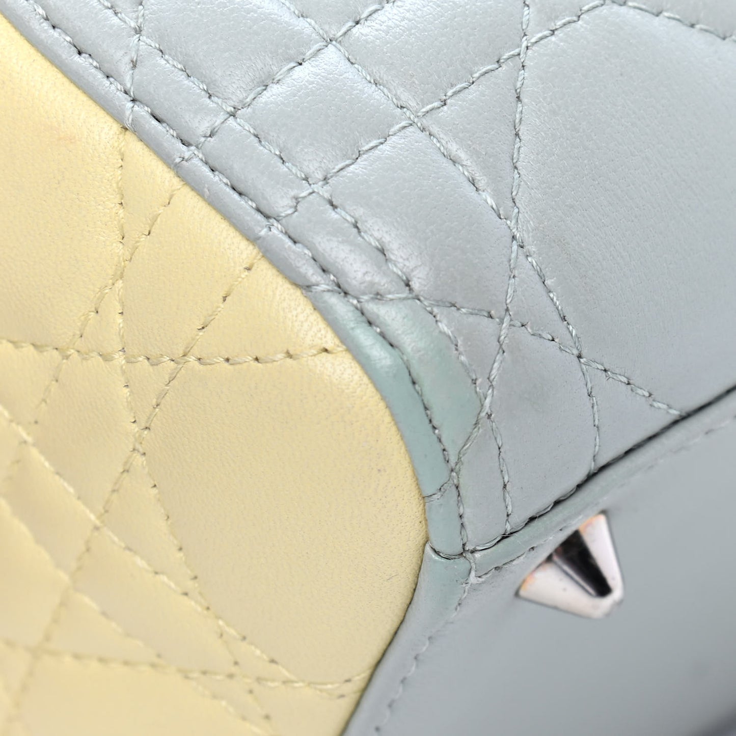 Lambskin Cannage Medium Tri-Color Lady Dior Multicolor