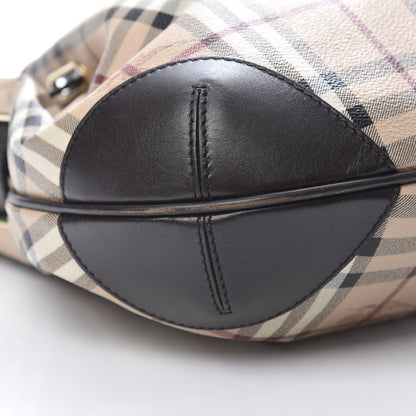 Burberry Haymarket Check Medium Willenmore Hobo Chocolate 9 of 14
