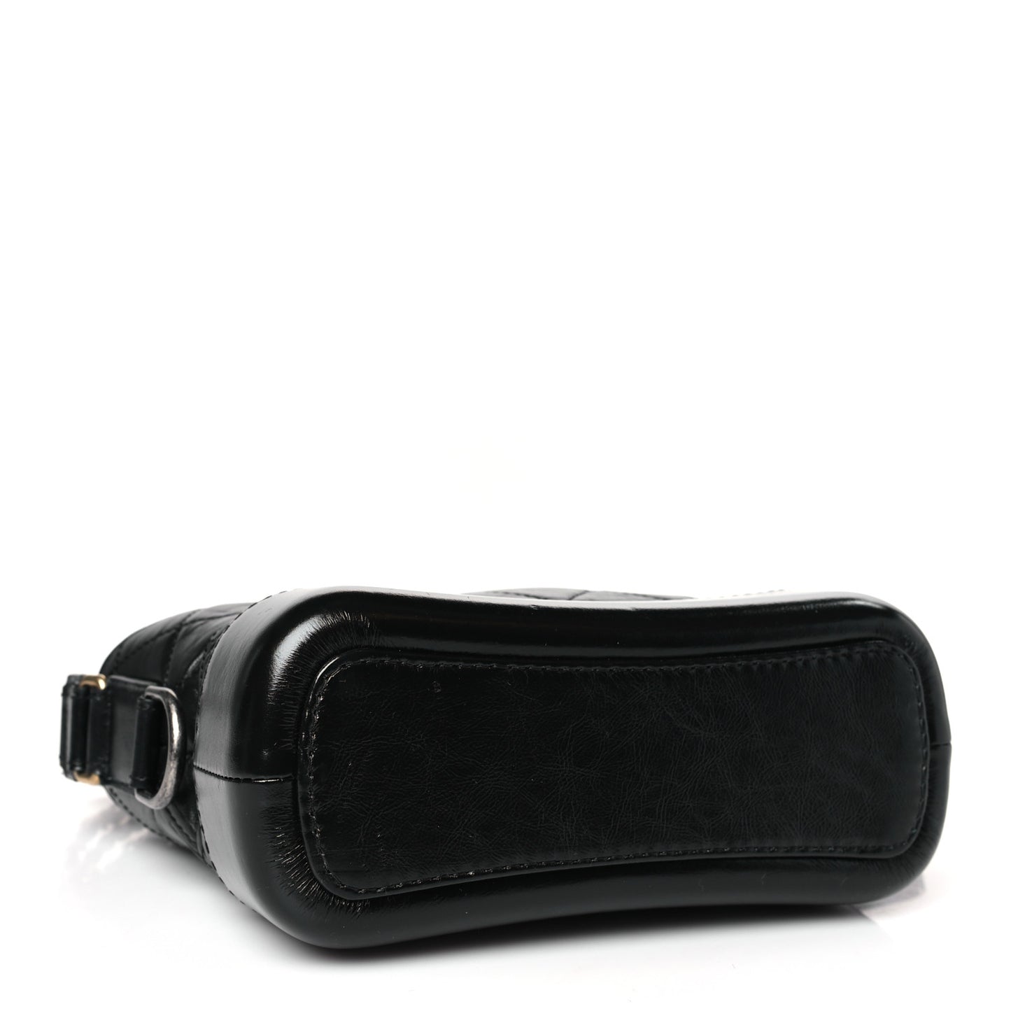 Aged Calfskin Quilted Small Gabrielle Hobo Black