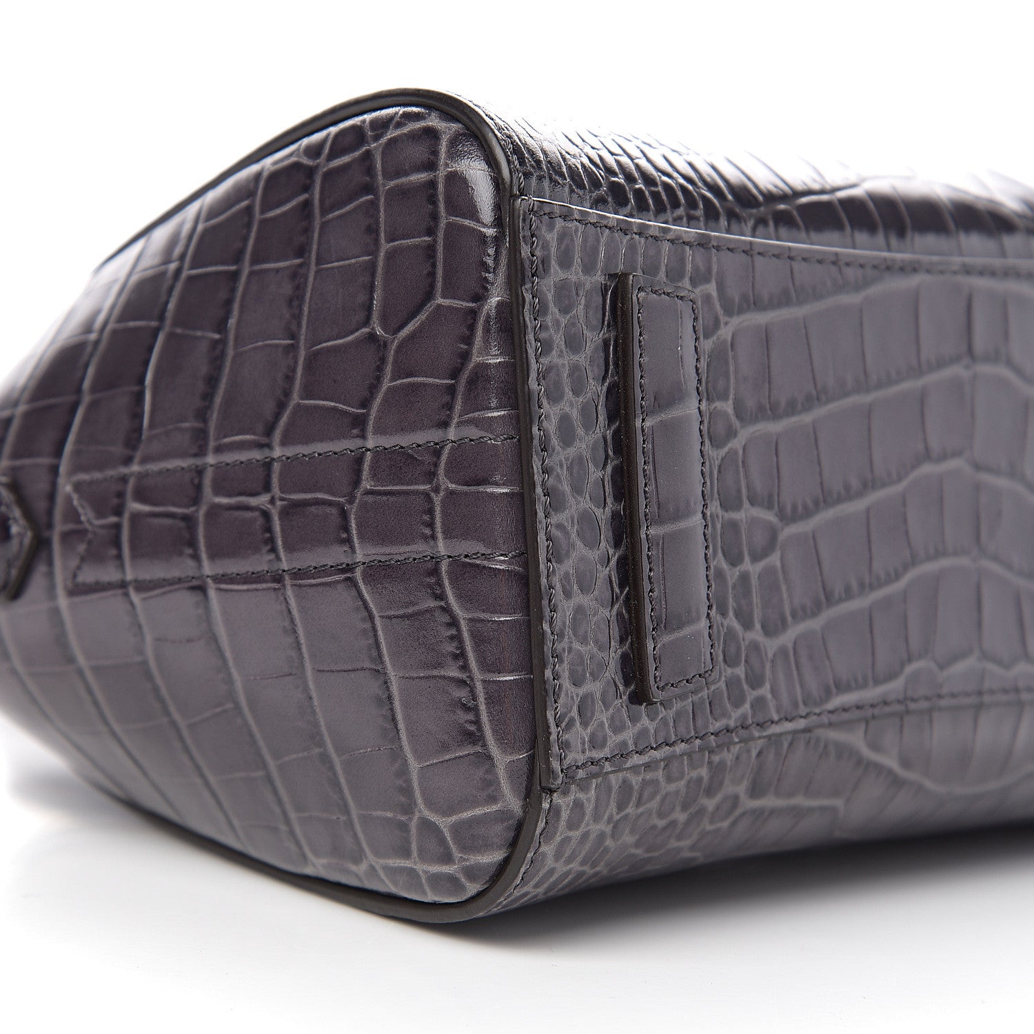 Givenchy Calfskin Crocodile Embossed Mini Antigona Storm Grey 7 of 8