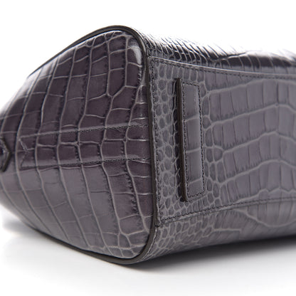 Givenchy Calfskin Crocodile Embossed Mini Antigona Storm Grey 7 of 8