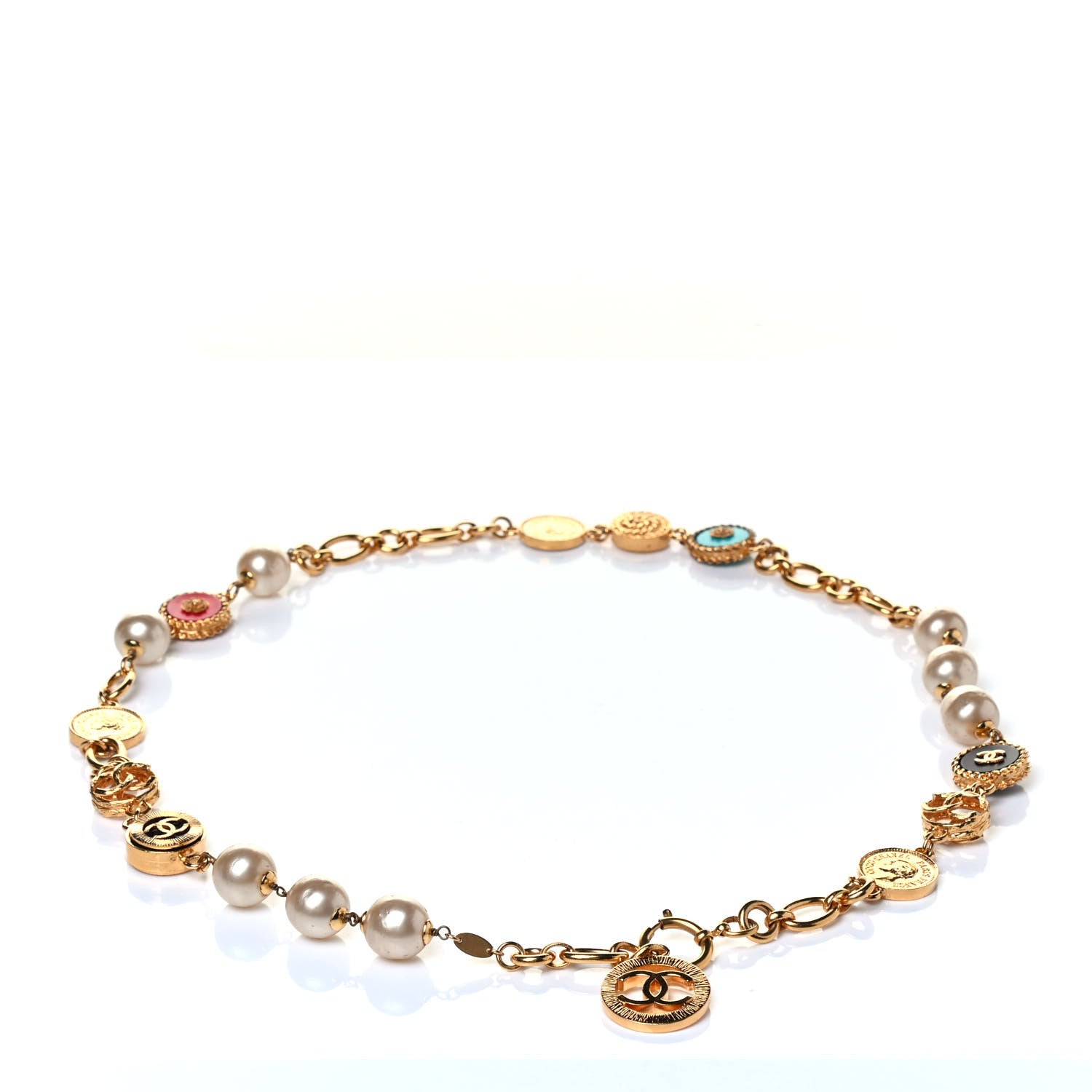 Chanel Pearl CC Belt Gold Multicolor 2 of 5