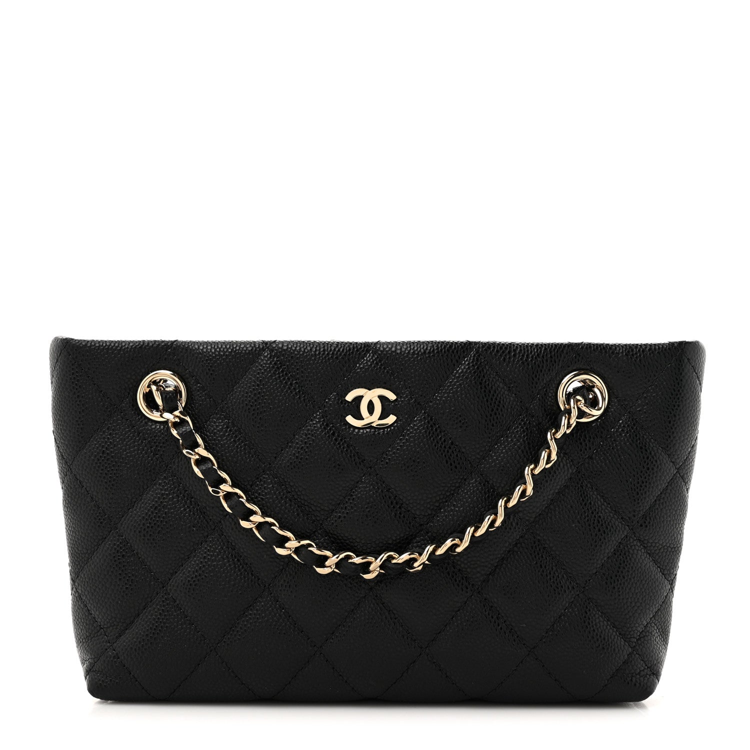 Chanel Caviar Quilted Classic Clutch Tote With Chain Black 1 of 11