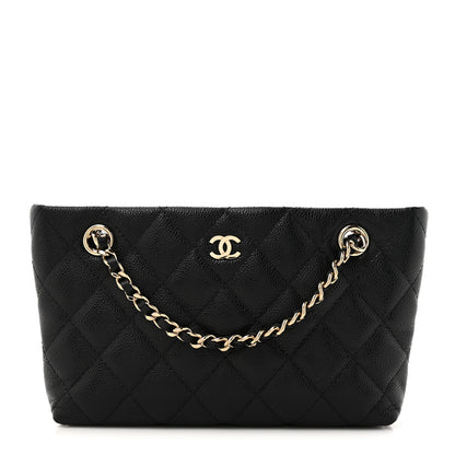 Chanel Caviar Quilted Classic Clutch Tote With Chain Black 1 of 11