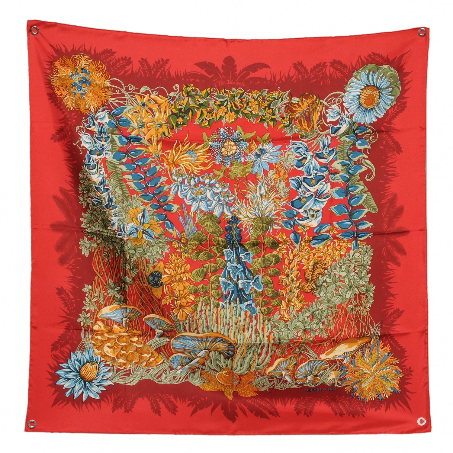 Hermes Silk L Isle Deserte Scarf 90 2 of 6