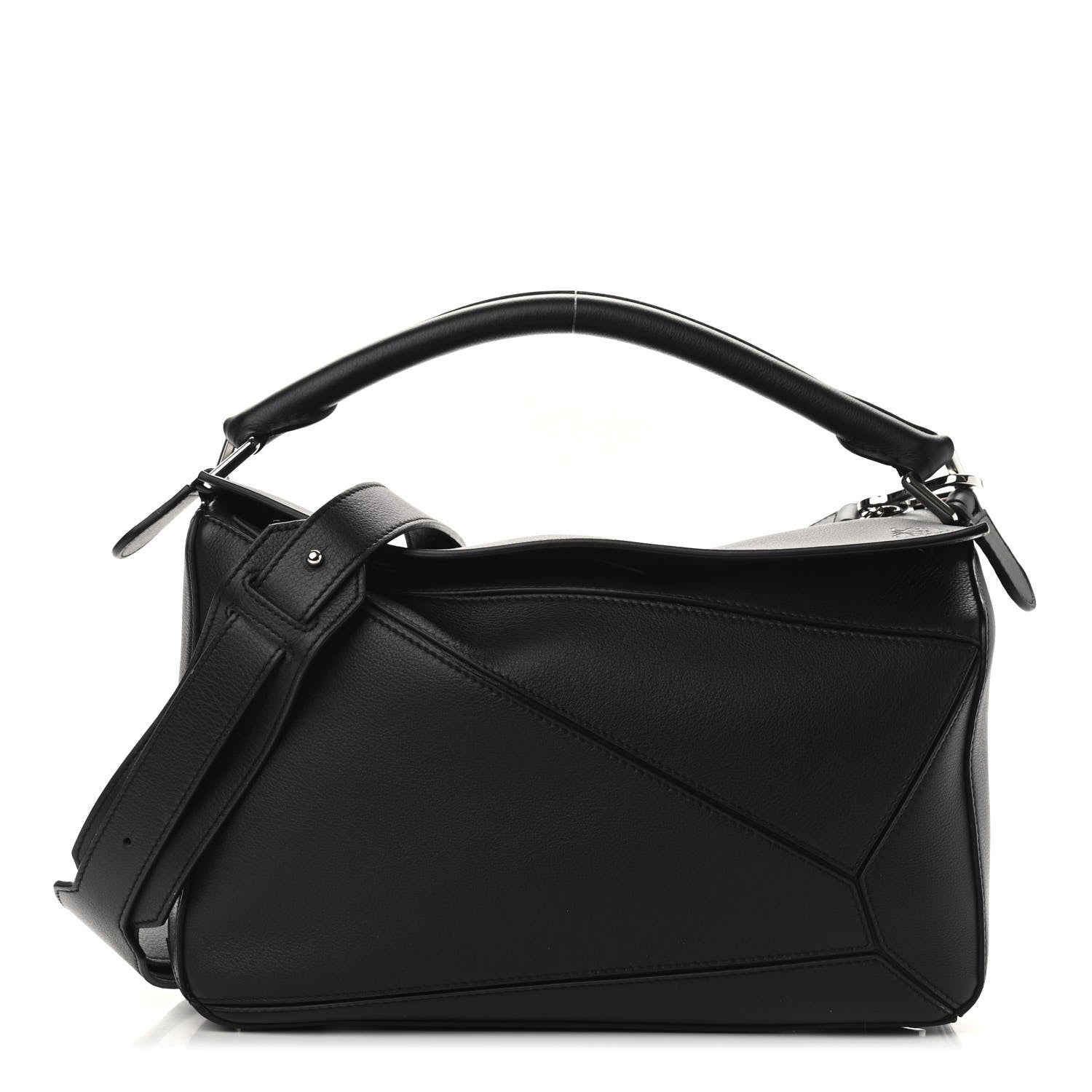 Loewe Calfskin Medium Puzzle Bag Black 1 of 8