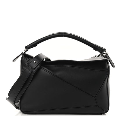 Loewe Calfskin Medium Puzzle Bag Black 1 of 8