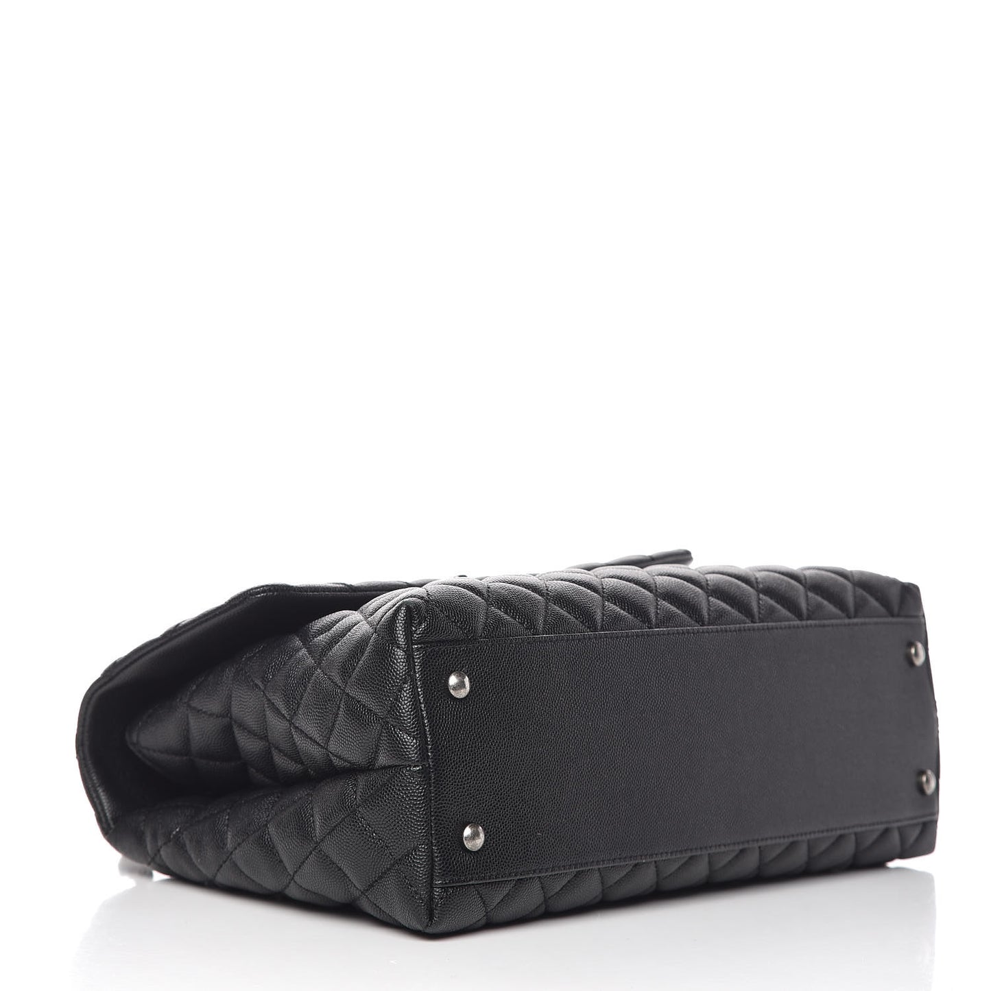 Caviar Quilted Medium Coco Handle Flap Black