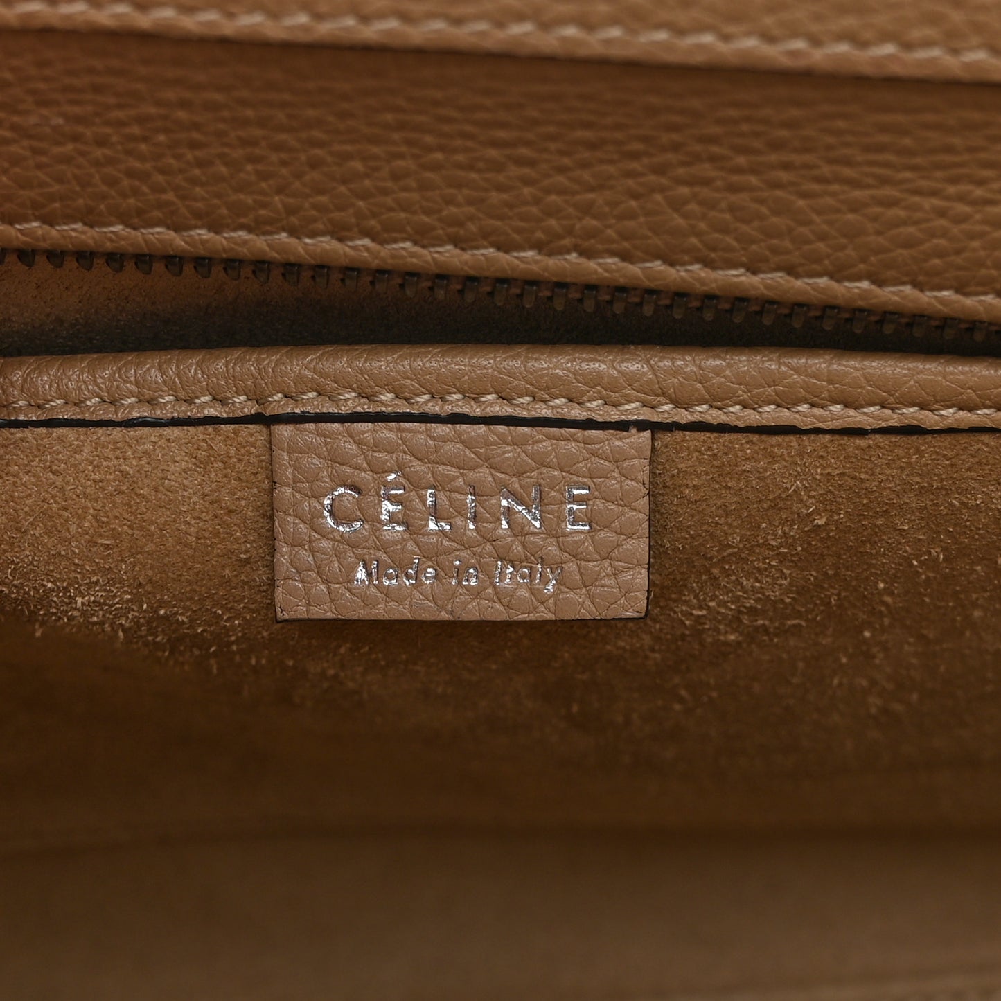 Drummed Calfskin Nano Luggage Dune
