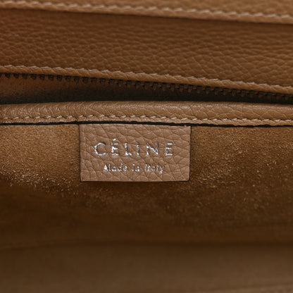 Celine Drummed Calfskin Nano Luggage Dune 6 of 13