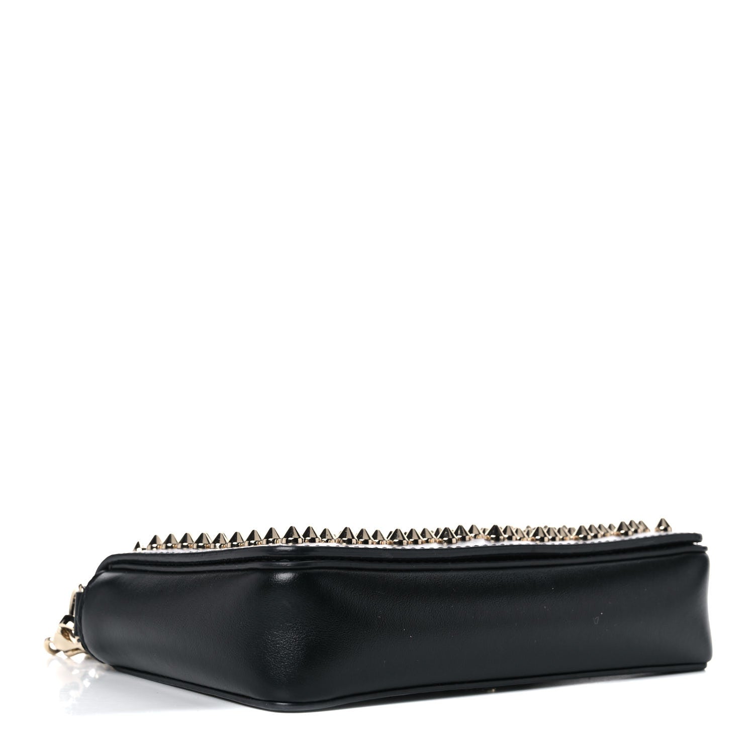 Christian Louboutin Calfskin Spiked Zoompouch Crossbody Black 4 of 13