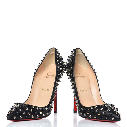 Christian Louboutin Kid Pigalle Spikes 120 Pumps 37 Black 7 of 11
