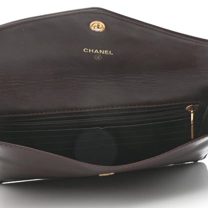 Chanel Lambskin CC Clutch Wallet Brown 5 of 8