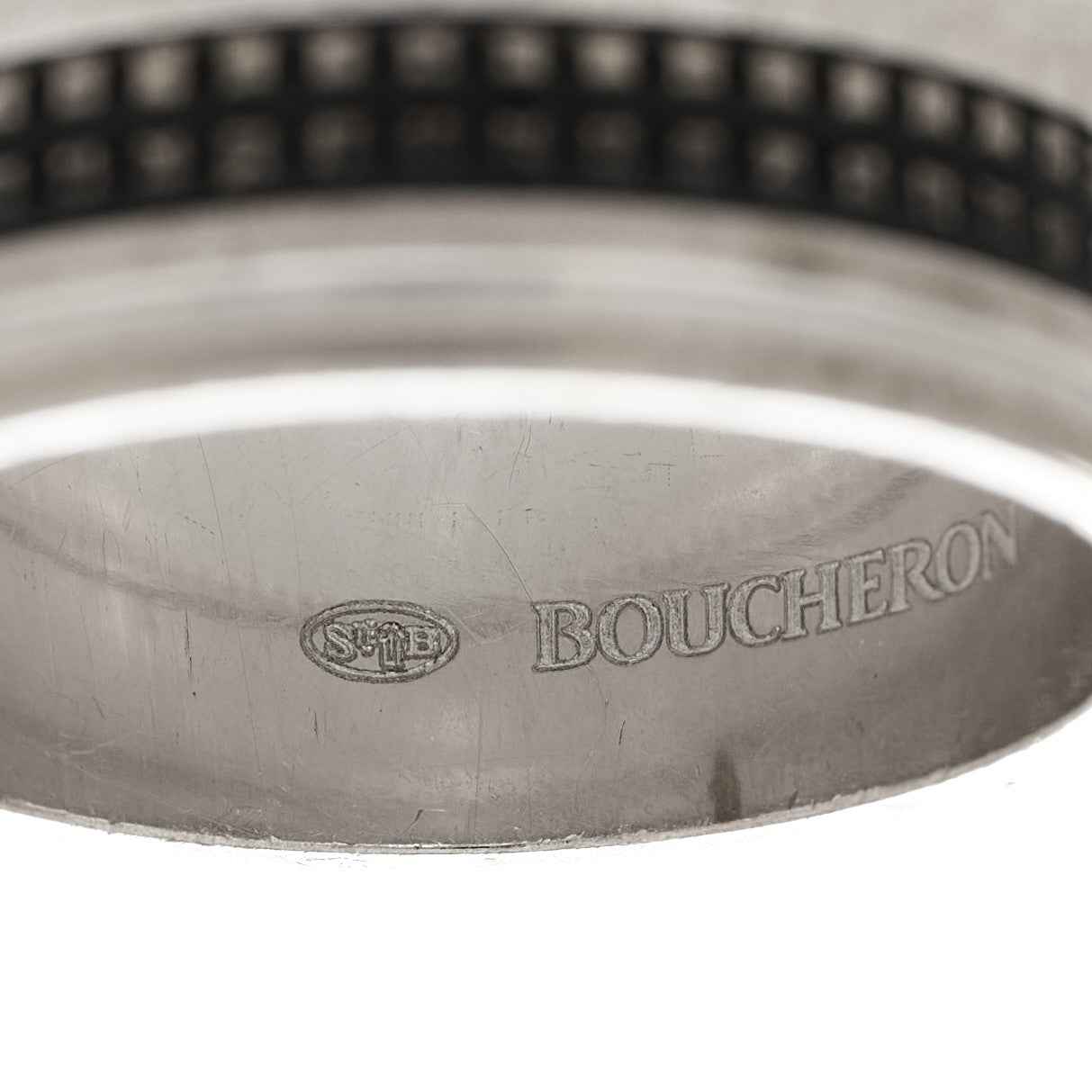 Boucheron 18K White Gold PVD Large Quatre Classique Ring 69 12.5 5 of 7