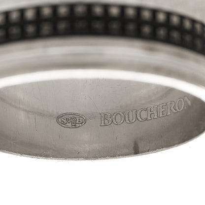 Boucheron 18K White Gold PVD Large Quatre Classique Ring 69 12.5 5 of 7