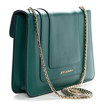 Bulgari Calfskin Small Serpenti Forever Snake Strap Crossbody Bag Emerald Green 4 of 10