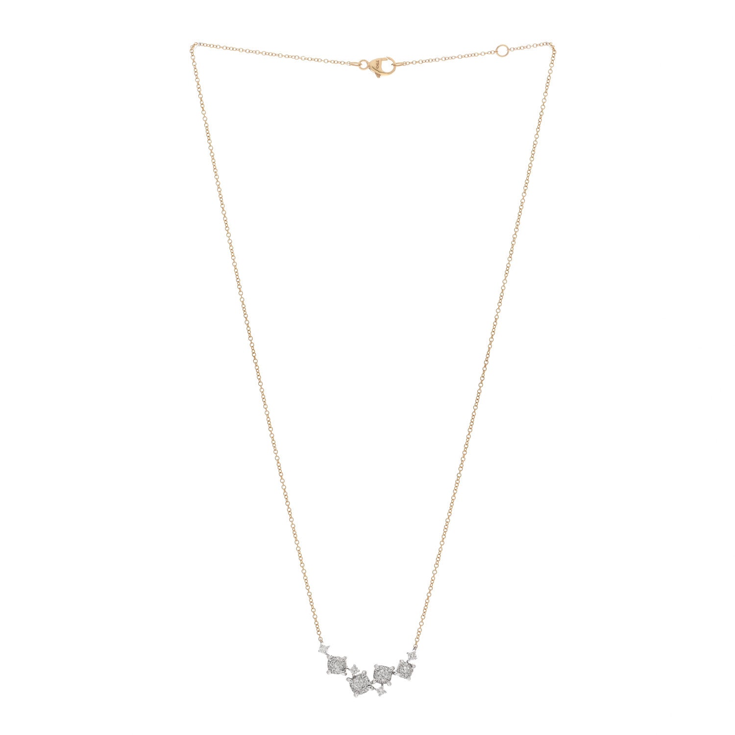 David Yurman 18K Yellow White Gold Diamond Precious Chatelaine Necklace 3 of 4