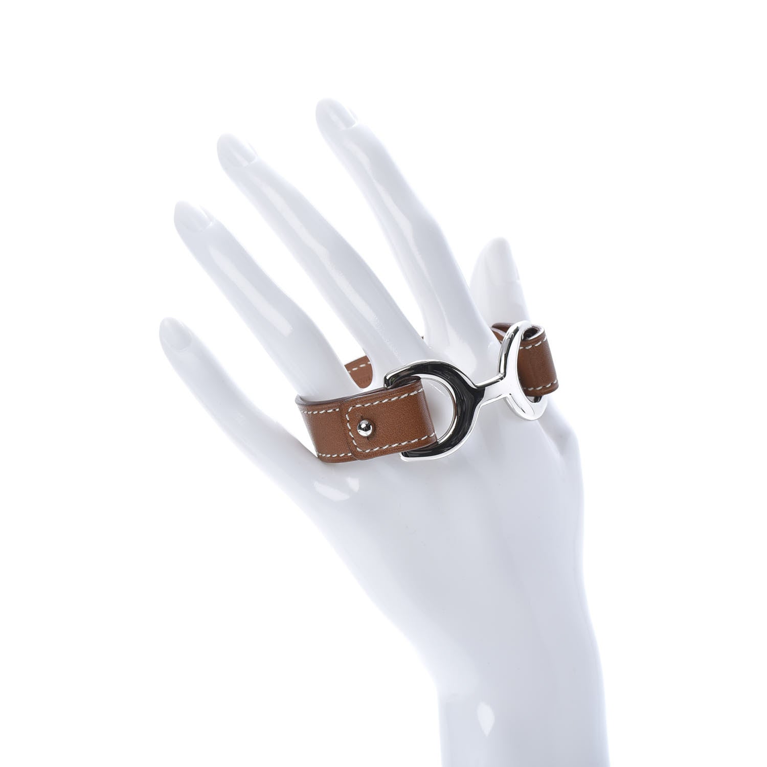 Hermes Barenia Pavane Cuff M Fauve 2 of 5