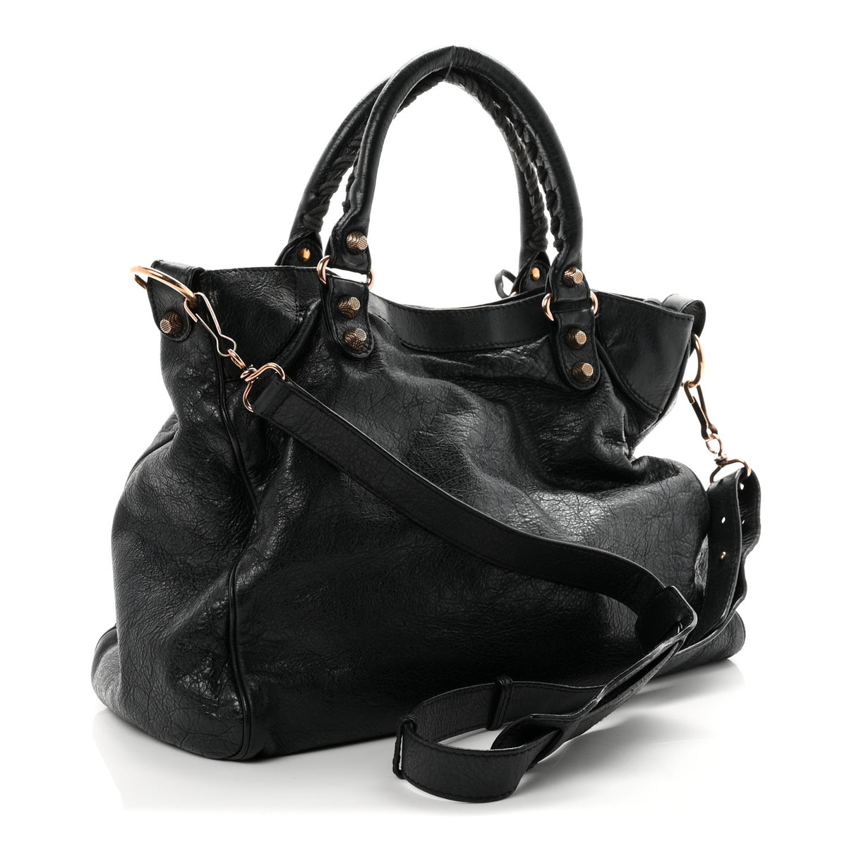 Agneau Giant 12 Rose Gold Hardware Velo Black
