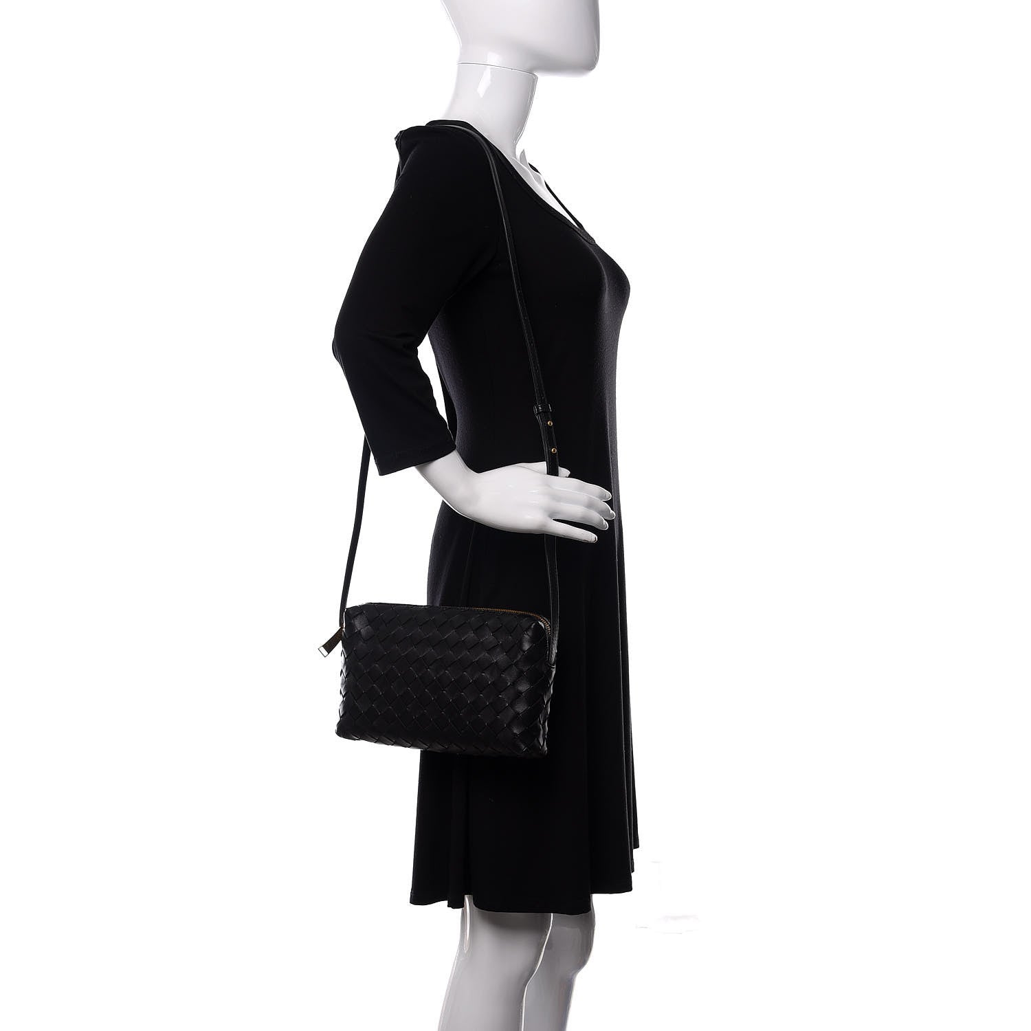 Bottega Veneta Nappa Intrecciato Crossbody Black 2 of 9