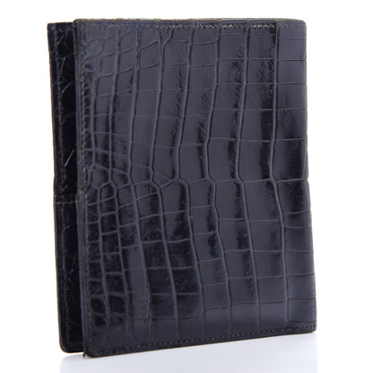 Hermes Shiny Alligator Wallet Black 3 of 9