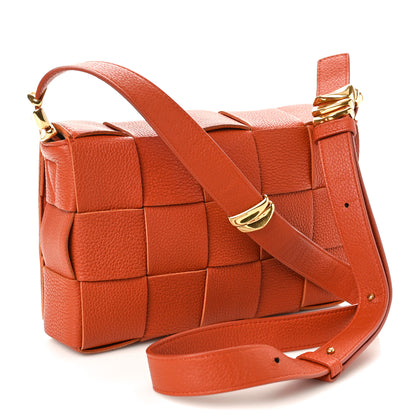Bottega Veneta Grained Calfskin Maxi Intrecciato Cassette Crossbody Bag Burned Orange 2 of 10