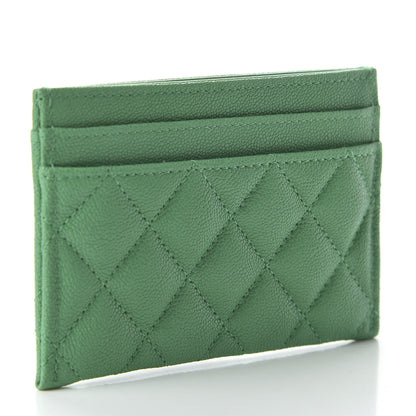 Chanel Caviar Quilted Boy Card Holder Green 3 of 12