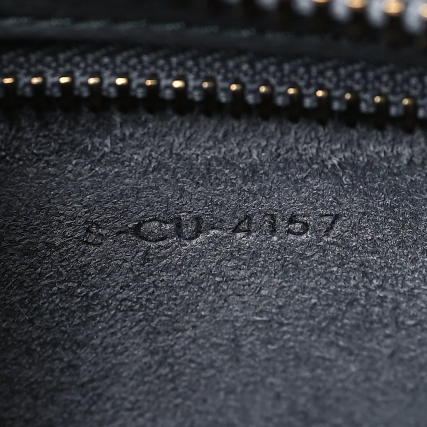 Drummed Calfskin Micro Luggage Kohl