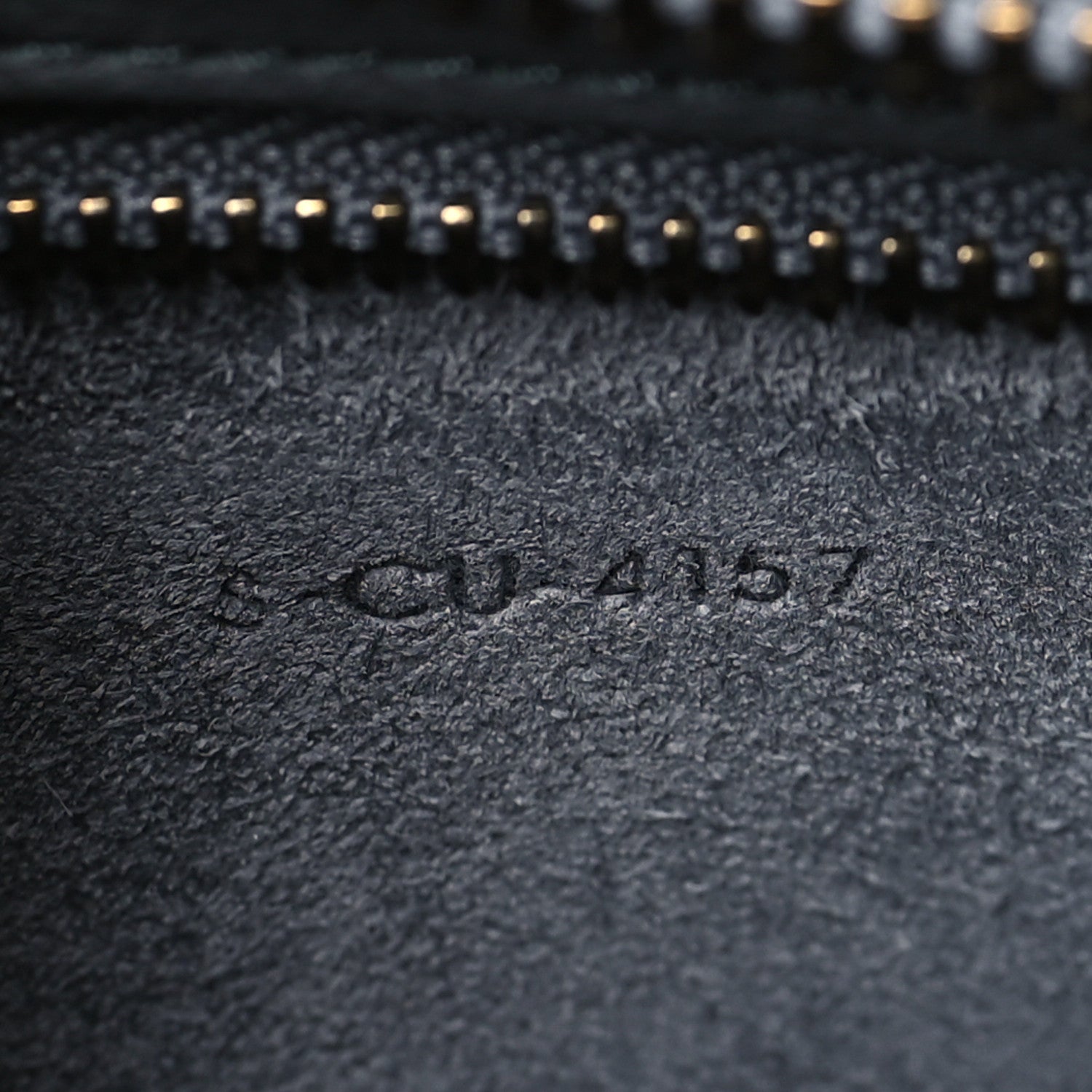 Celine Drummed Calfskin Micro Luggage Kohl 7 of 9